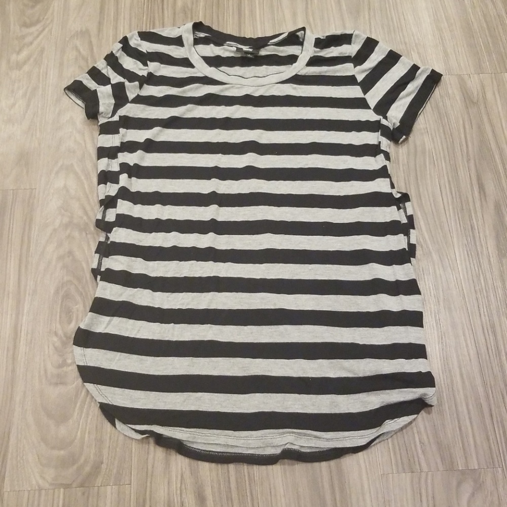 Striped Tee with Side Slits